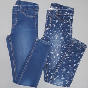 🔵⭐️"Wonder Nation" Denim Stretch Jeggings. (2) Girl Size's: (10-12) Large